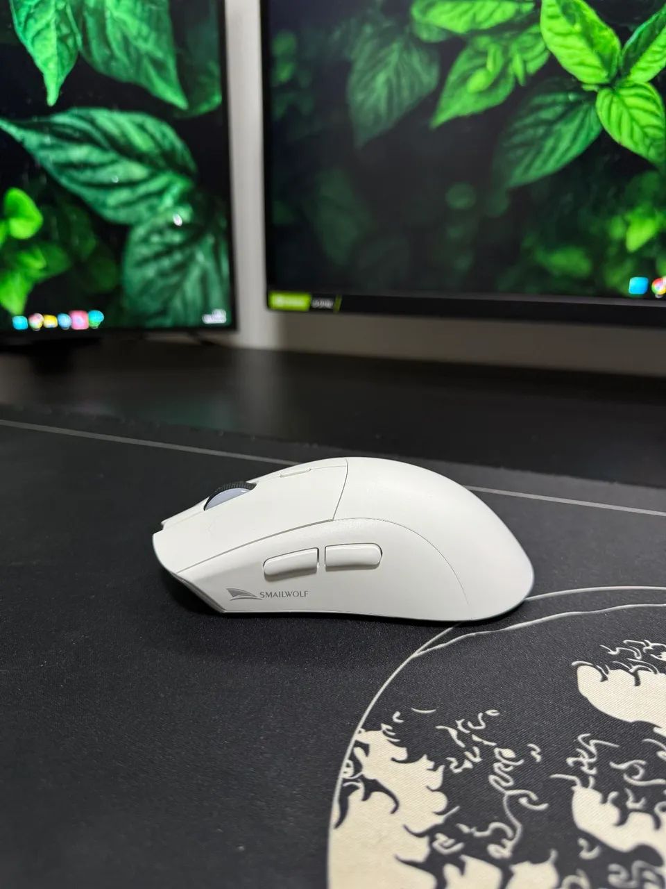 Mouse Gamer Sem Fio SmailWolf RS7 - Branco/Preto - Novo!! - Foto 5