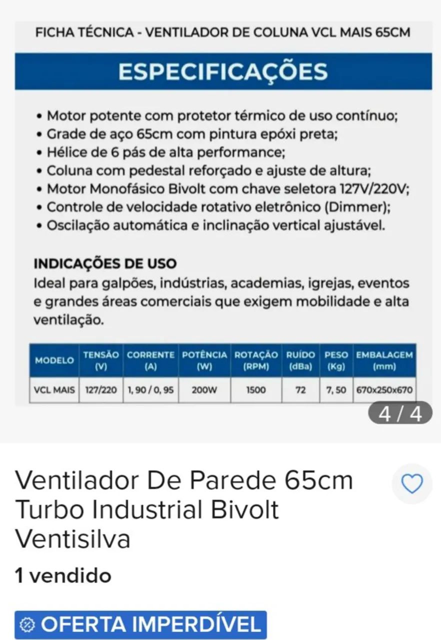 Ventilador industrial  - Foto 2