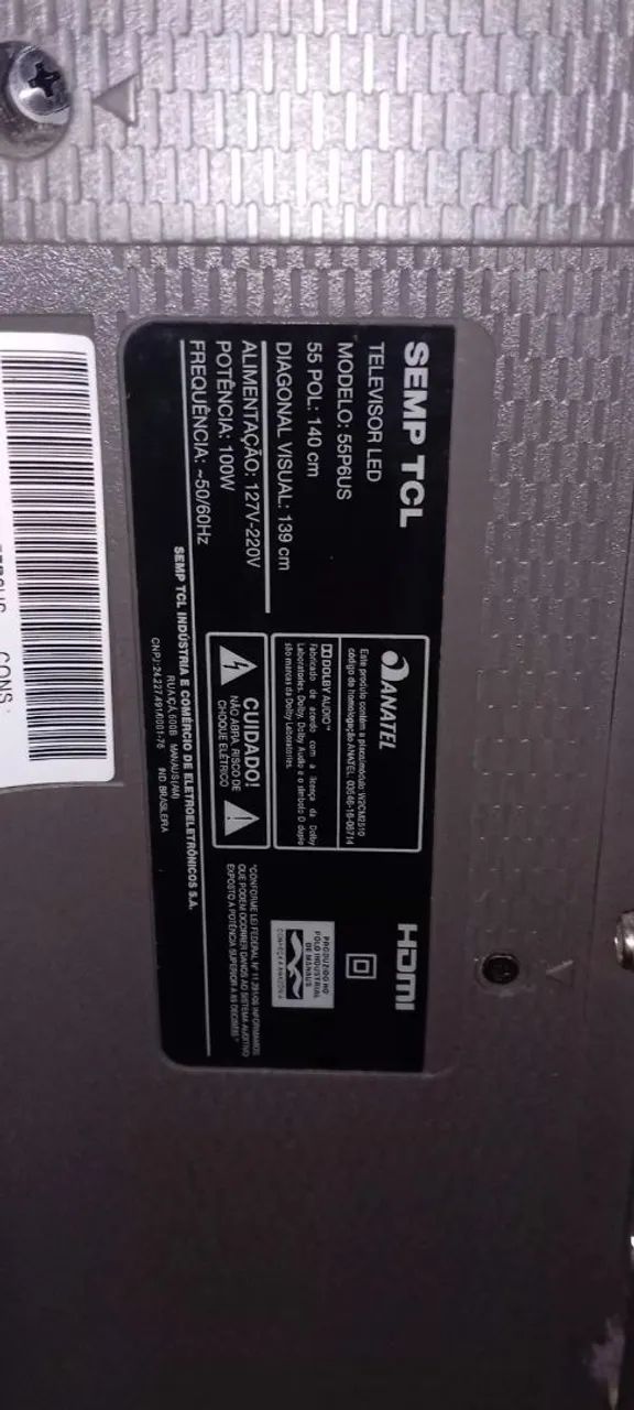 Tv 55 TCL com defeito  - Foto 3