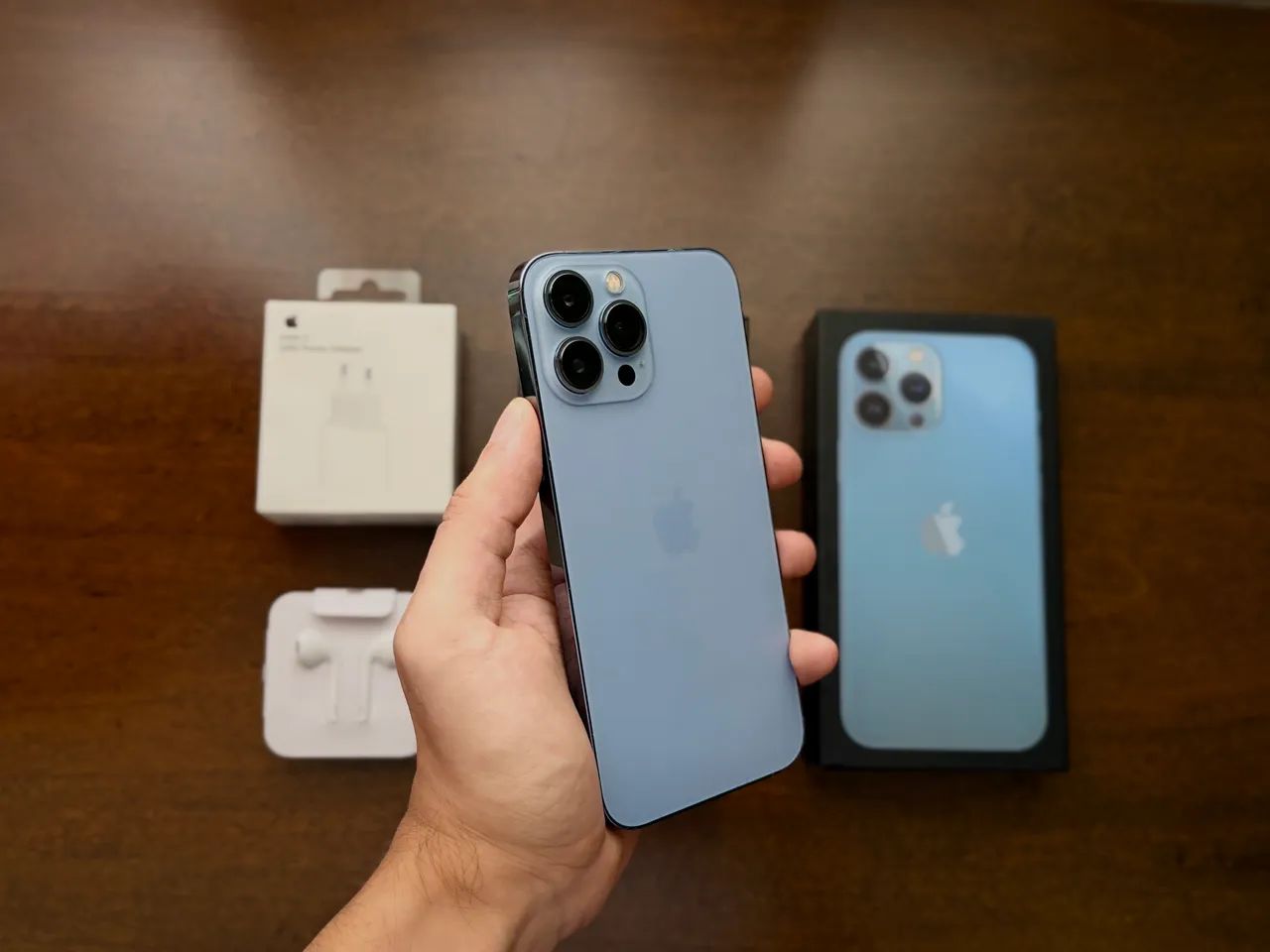 iPhone 13 Pro Max 256gb Cor Sierra Blue com Caixa Acessórios e