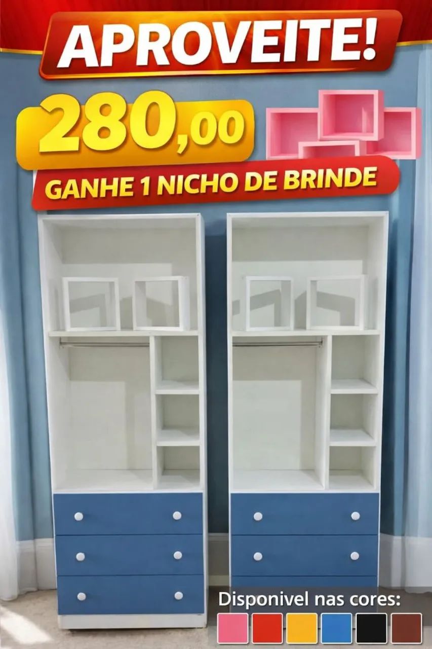 Closet solteiro MDF  - Foto 3