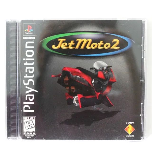 Jet Moto 2 para PlayStation original e completo, em perfeito estado de conservação