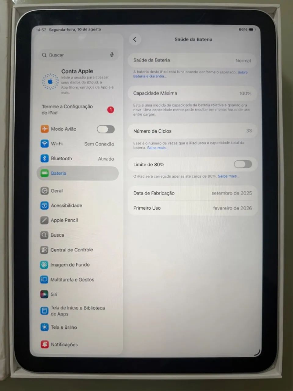IPAD 11/A16 NA GARANTIA APPLE ATÉ 2027 - Foto 3