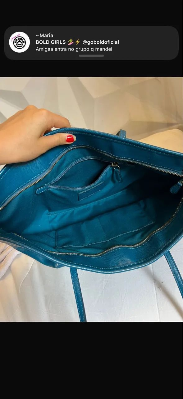 Bolsa de couro COACH azul - Foto 4