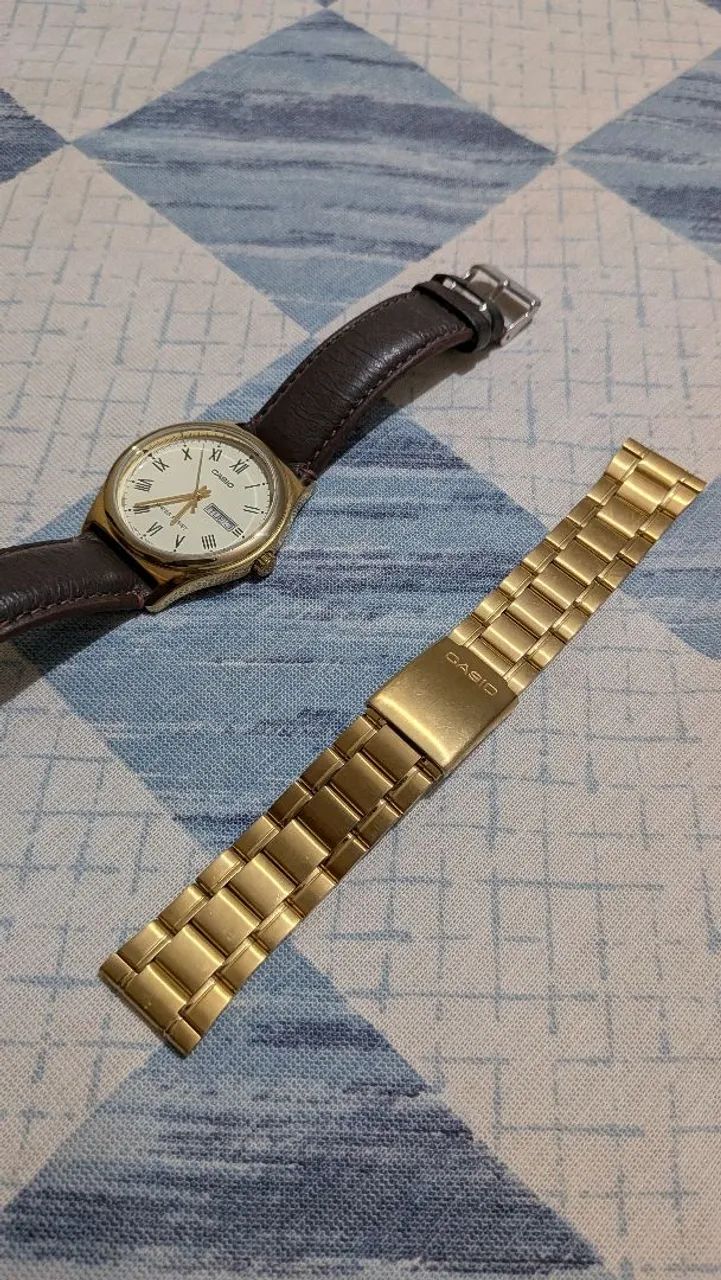 Relógio Casio Masculino Classico Dourado - Foto 2