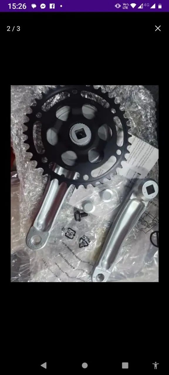 Pedivela Nexus 38D Shimano Prata  - Foto 2