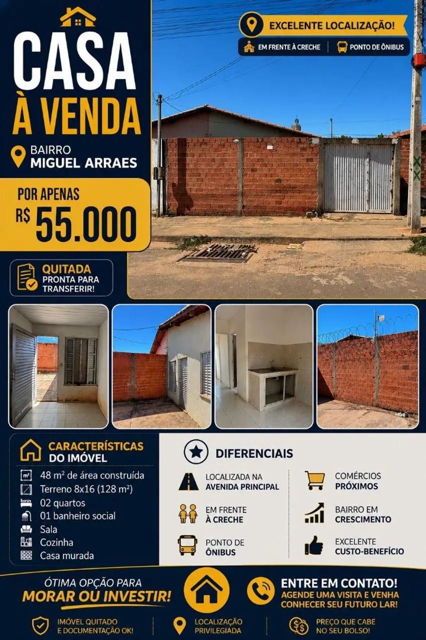 Vendo Casa: Miguel Arraes - Timon