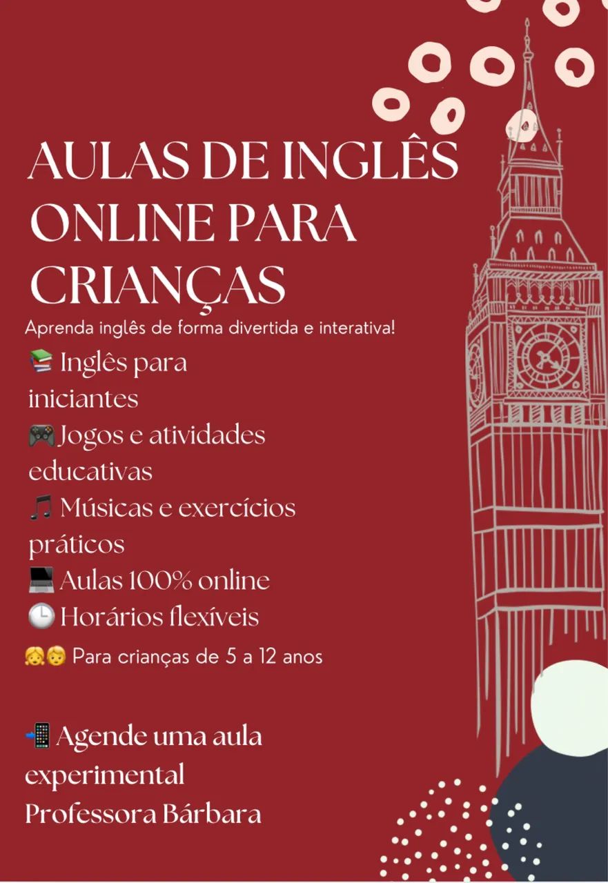 AULAS DE INGLÊS ONLINE PARA CRIANÇAS 