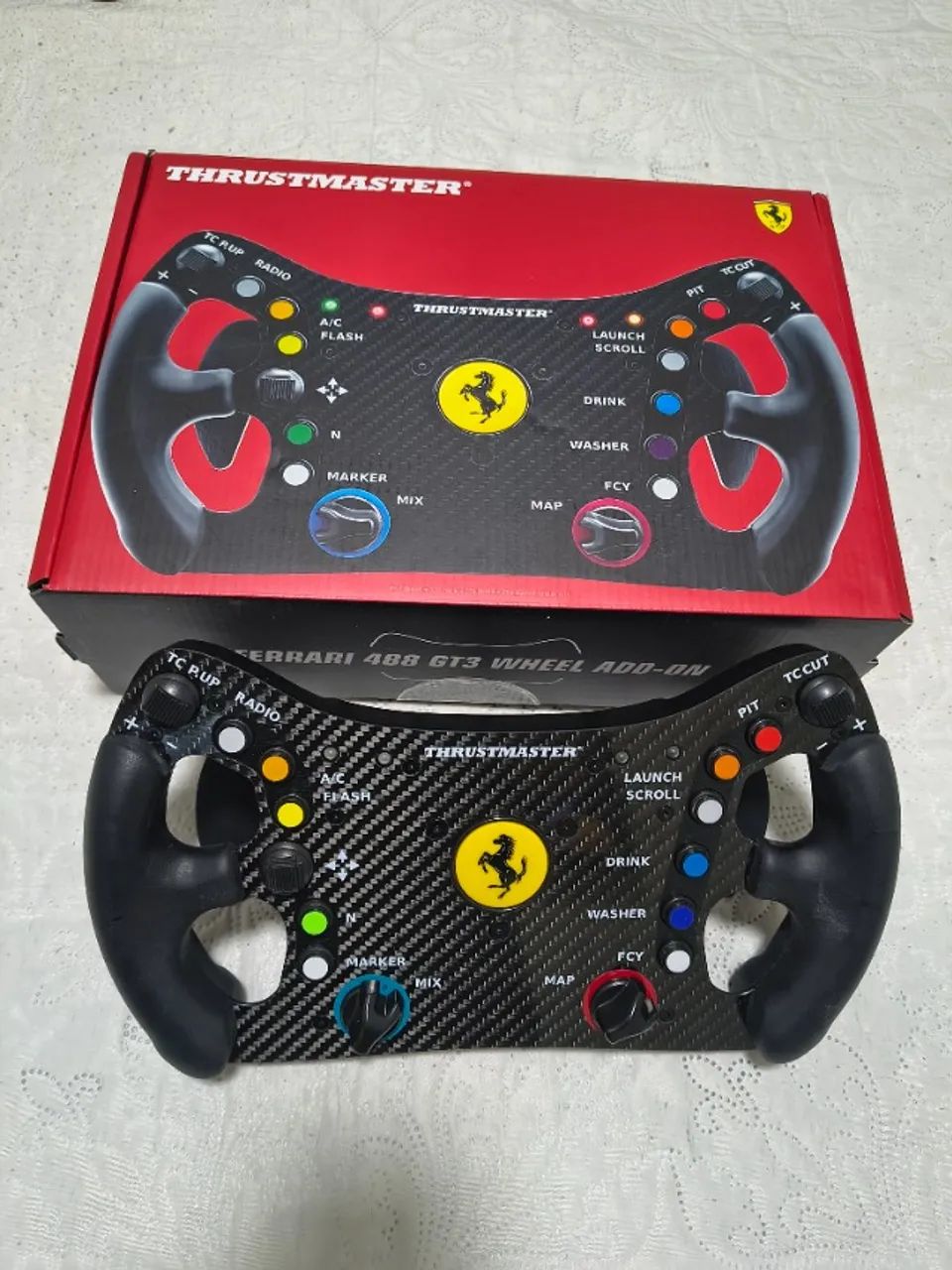 Aro thrustmaster Ferrari 488 gt3, sem marcas de uso, serve em qualquer base thrustmaster! - Foto 3