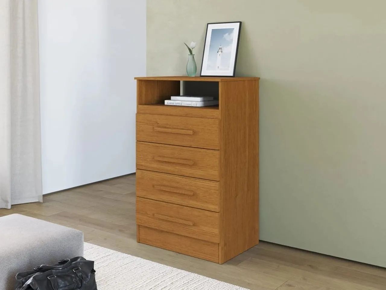 Comoda Jessica 100% Mdf 4 Gavetas entrega gratuita  - Foto 2