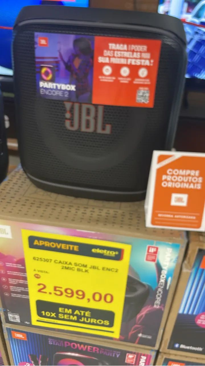 Caixa Som JBL Encore Pro 2 Microfones/ nova lacrada. - Foto 2