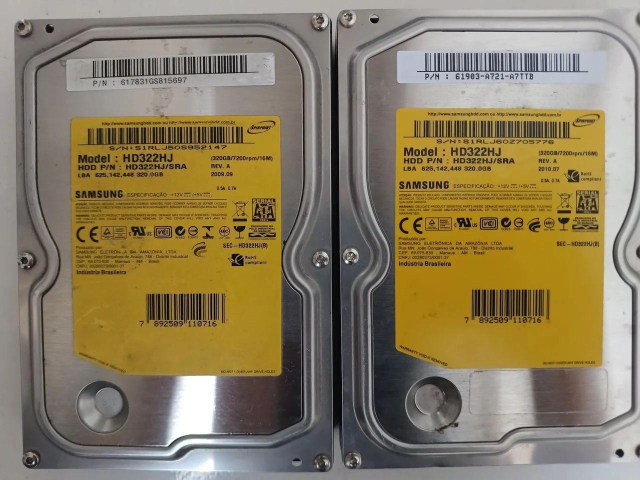 2 HDs Samsung 320 GB 100% saudável  - Foto 3