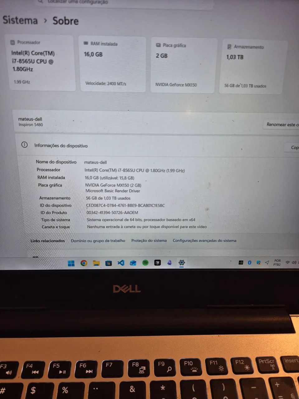 Notebook Dell Inspiron 14 5480