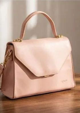 LACE & LORE rosa bebe bolsa de mao - Foto 5