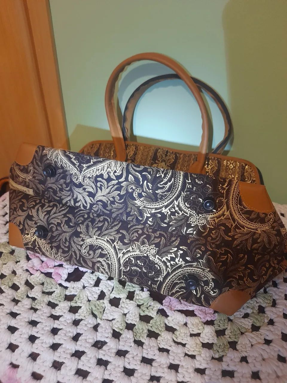 Bolsa feminina dourada estilo indiano - Foto 3