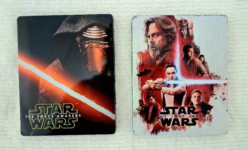 Blu-rays Steelbook Star Wars - O Despertar da Força e Os Últimos Jedi (Edições Especiais)