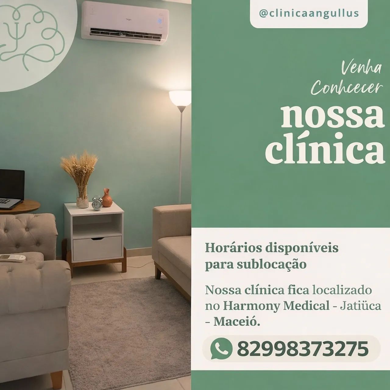 Sublocação de sala para psicólogos