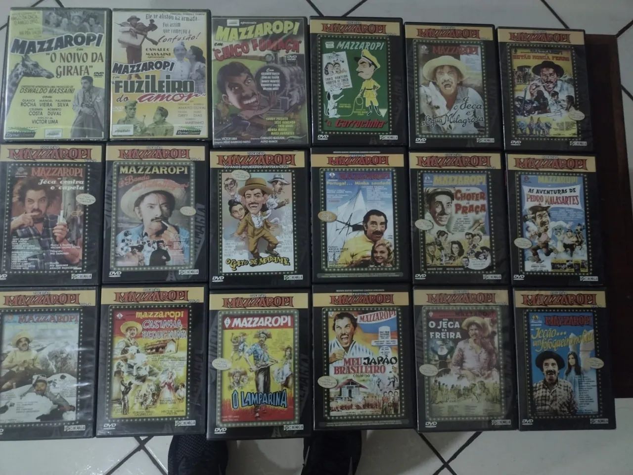 DVDs filmes de Mazzaropi. 32 filmes (obra completa) , mais 2 documentários. $500
