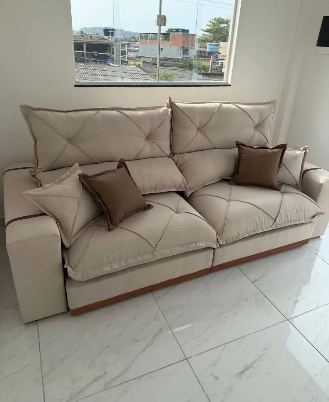 Sofá retrátil e reclinável  Molas Ensacadas Gran Bello 2,50m - Foto 3