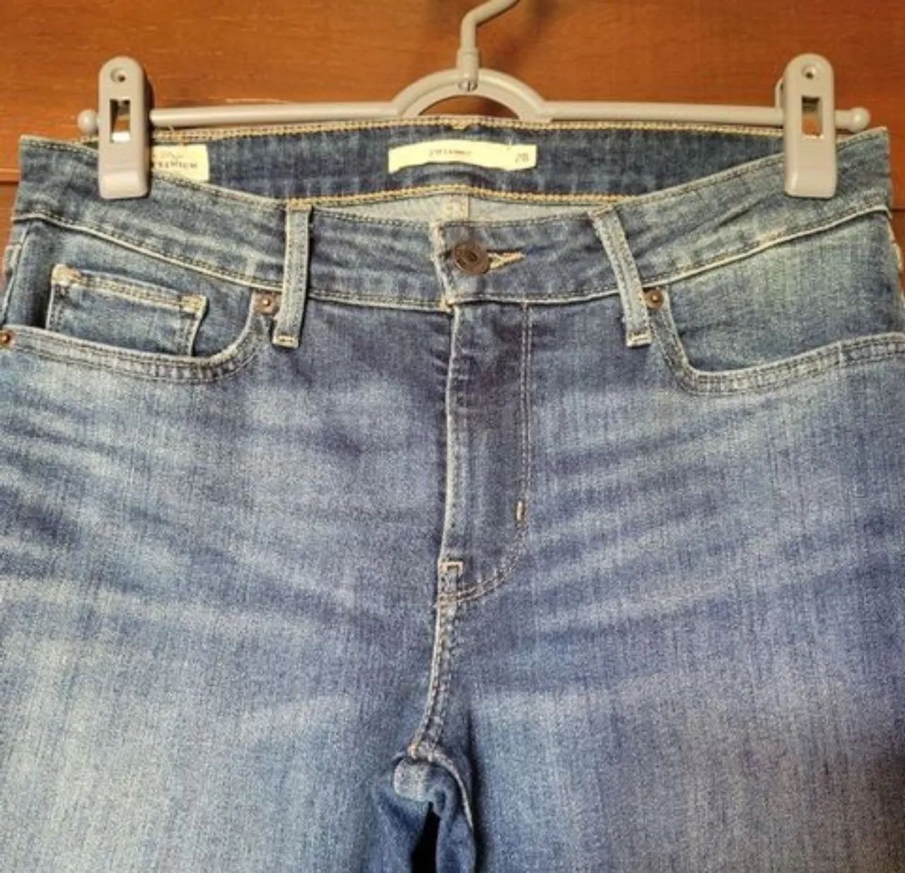 Calça Jeans Levi's Original - Corte Slim/Straight - Tam 38 - Foto 3