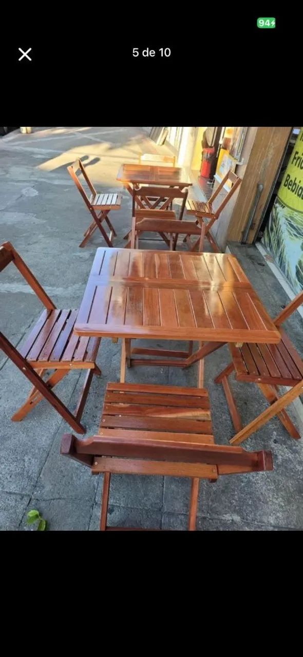 Kit de mesa com 4 cadeiras. Dobráveis  - Foto 3