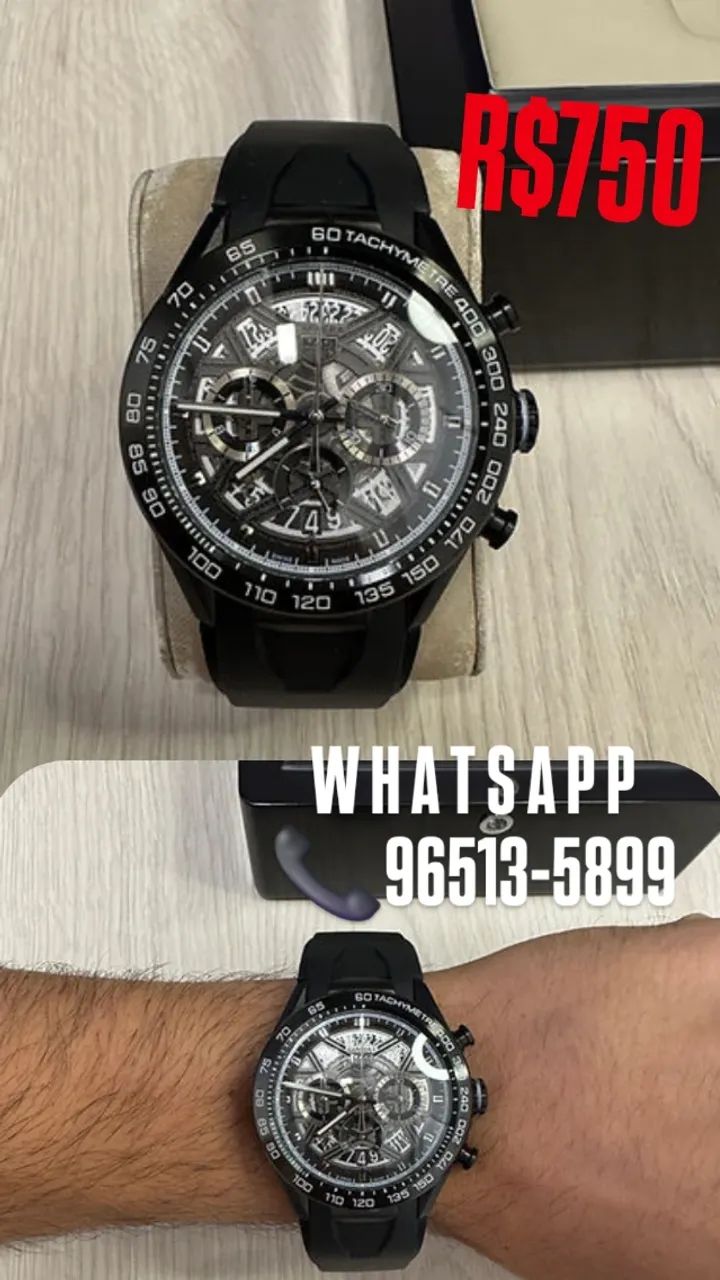 Relógio TAG HEUER CARRERA MULTIFUNCIONAL SKELETON ALL BLACK  - Foto 2