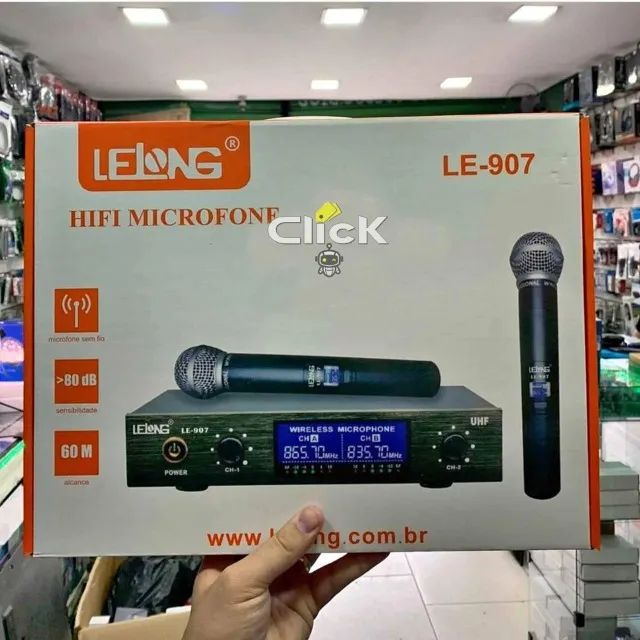 Microfone Duplo sem fio de Alta Qualidade (entregamos)451035777677414401