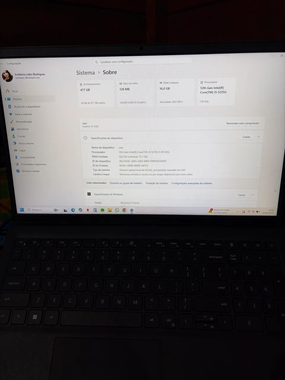 Notebook Dell Inspiron - Foto 4