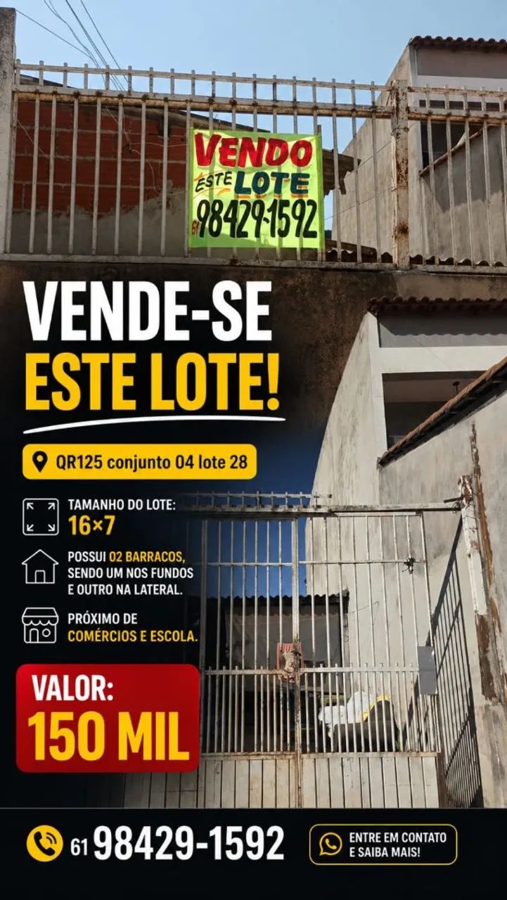 Vendo lote na QR 125 SAMAMBAIA SUL