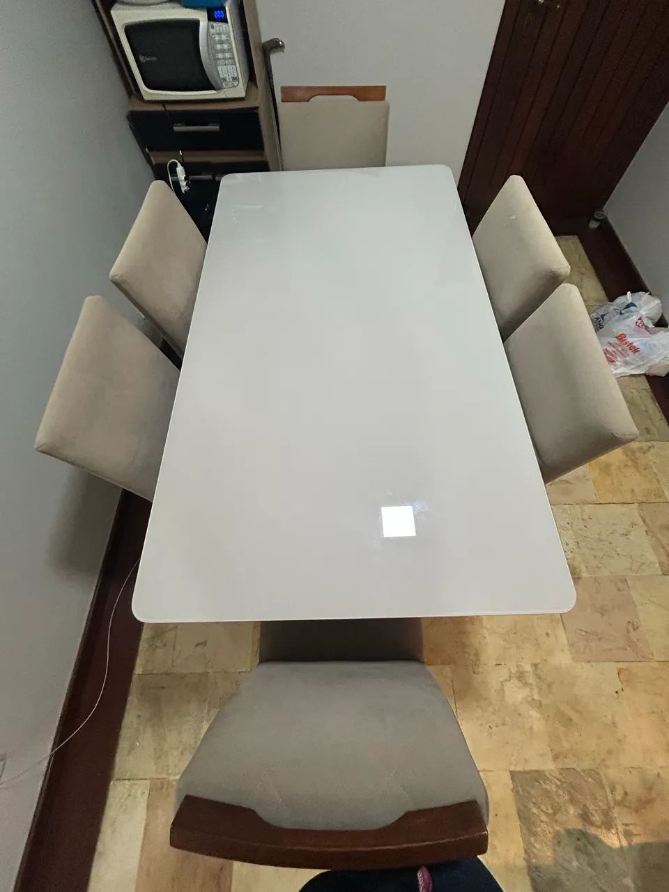 Conjunto mesa com 6 cadeiras 160cm X 90cm - Foto 5
