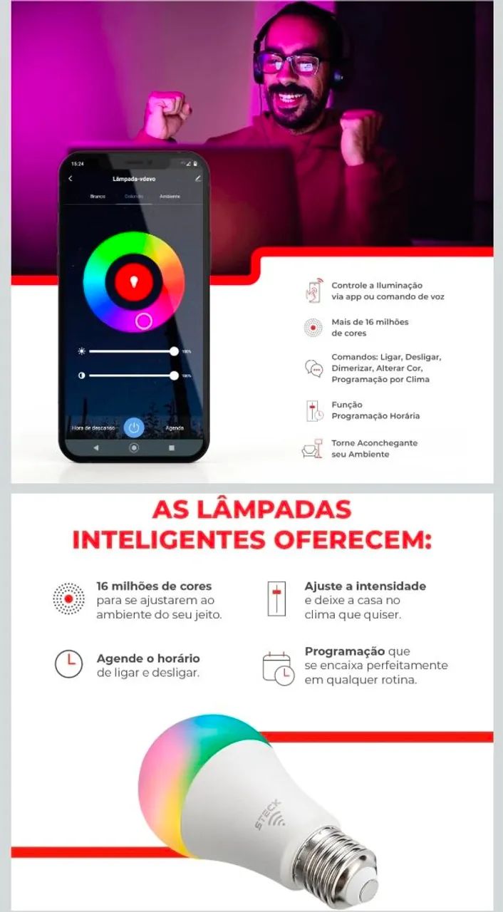 Lâmpada Inteligente  - ALEXA, GOOGLE - Foto 3