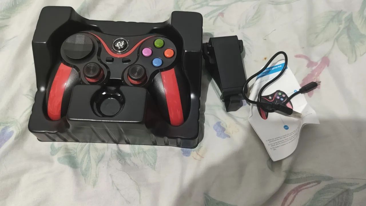 Controle gameped sem fio com bluetooth para celular e pc