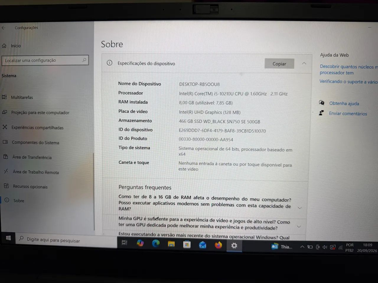 Notebook Vaio - FE14 - 14,1polegadas - Pouco usado  - Foto 5