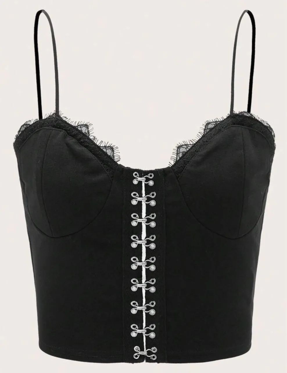 corset cropped preto