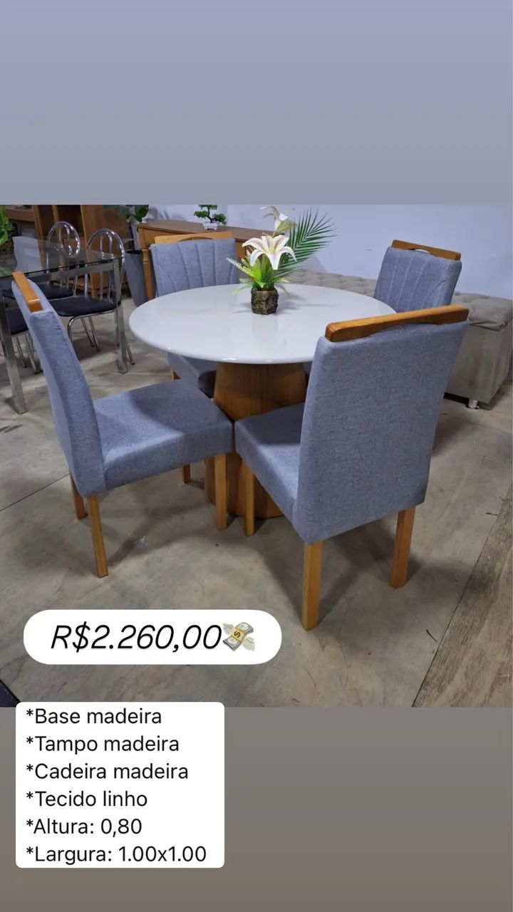 Mesa de Jantar Redonda