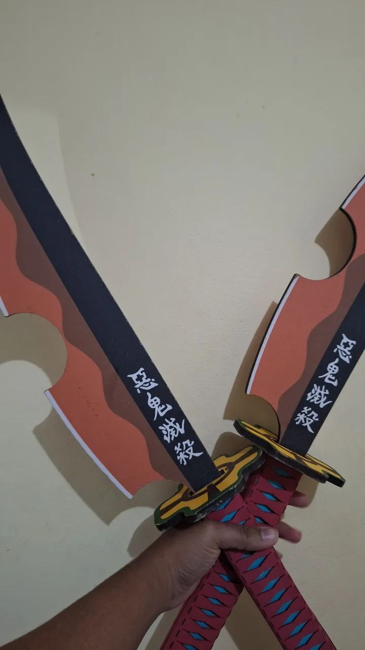Espadas Uzui demon slayer mdf cosplay 
