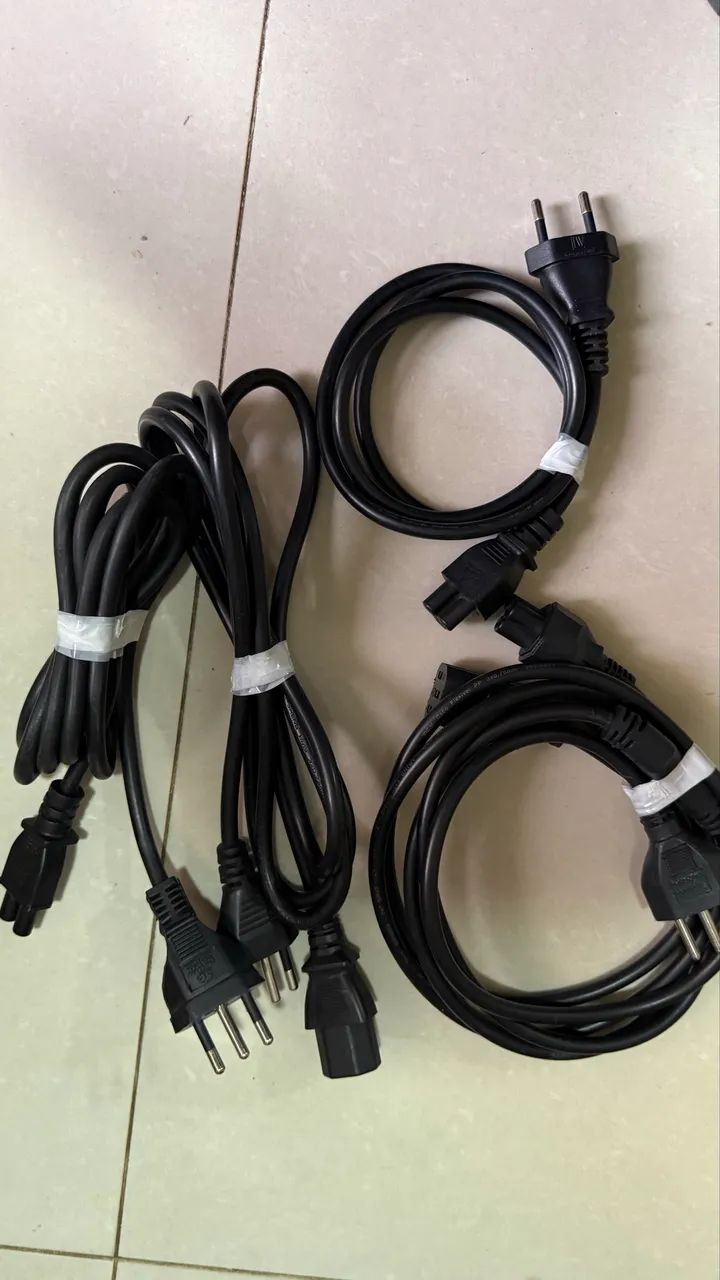 Cabos DP , Cabo impressora, Cabo VGA e Cabo Power