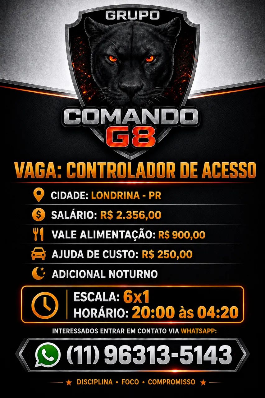 Vaga Controlador de acesso 