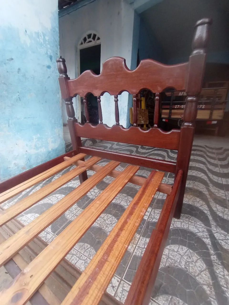 Cama de solteiro de madeira macanaiba 399,00 - Foto 4