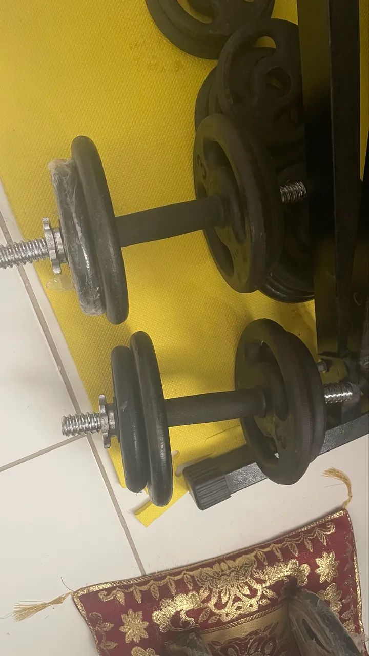 Barras e anilhas para musculação  - Foto 2
