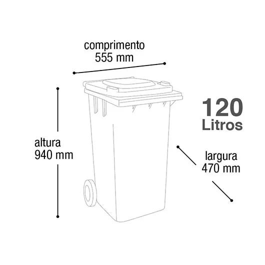 Lixeira com Pedal 120L  - Foto 2