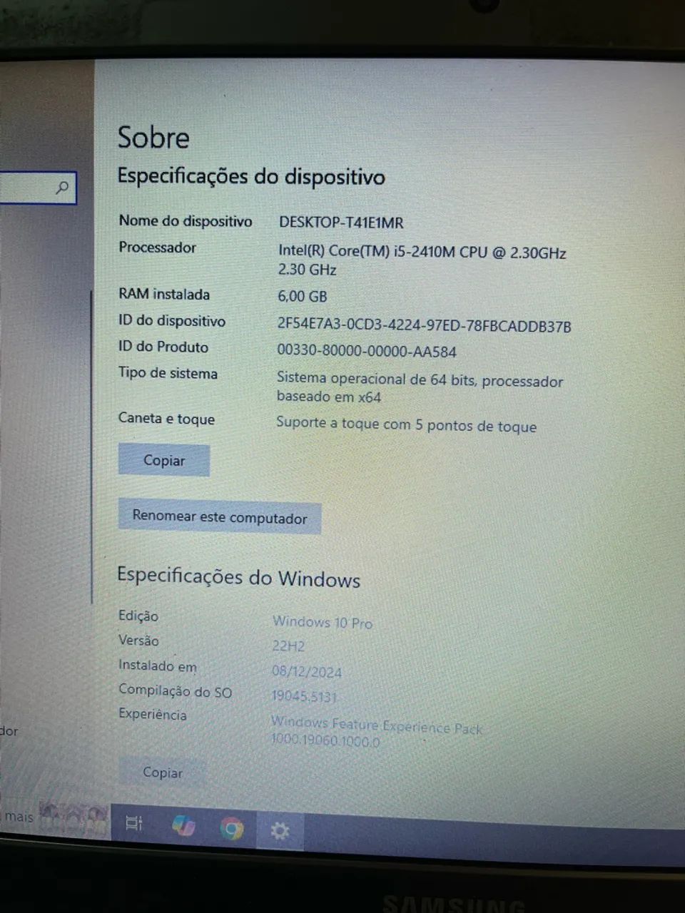 Notebook Samsung RC520 - Foto 4