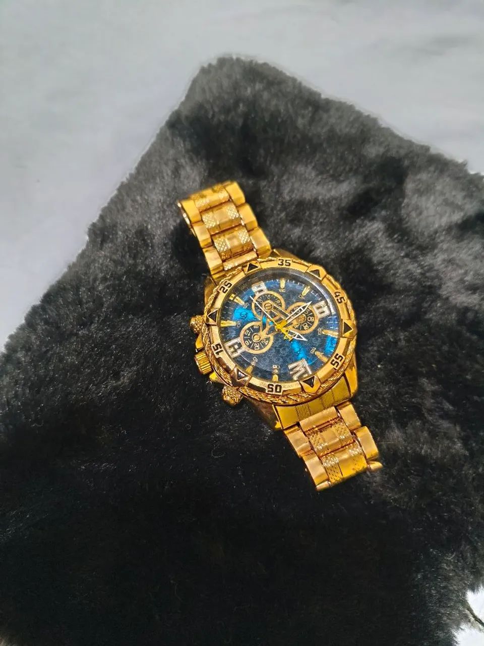 Relógio Masculino Dourado - Estilo Luxo - Foto 2