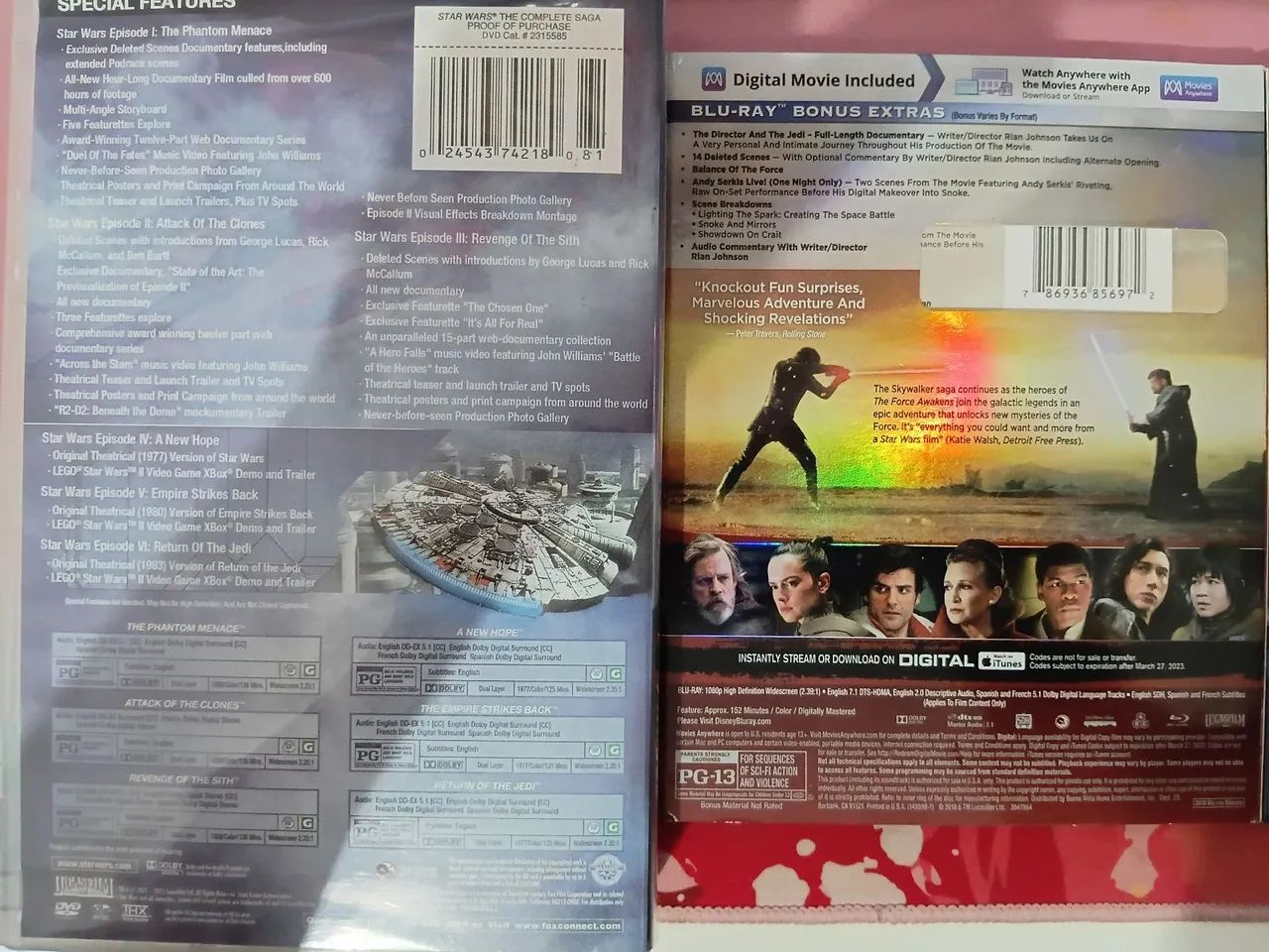 Coleção Star Wars Completa + Rogue One + Episódios VII e VIII | DVDs e Blu-rays Impecáveis - Foto 3