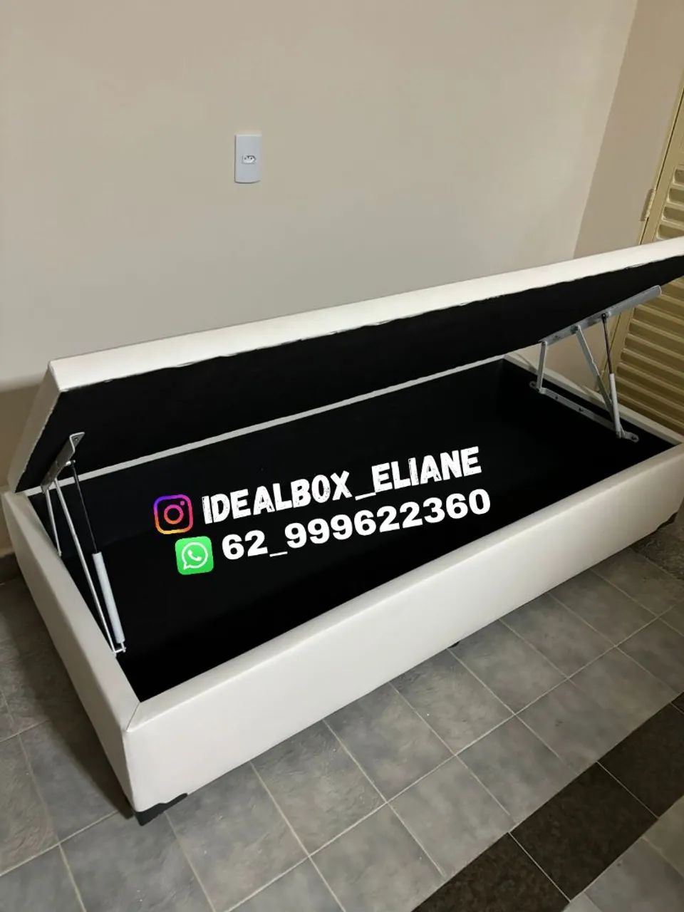 Box baú solteiro 88×188 _Design bonito e muita utilidade. - Foto 5