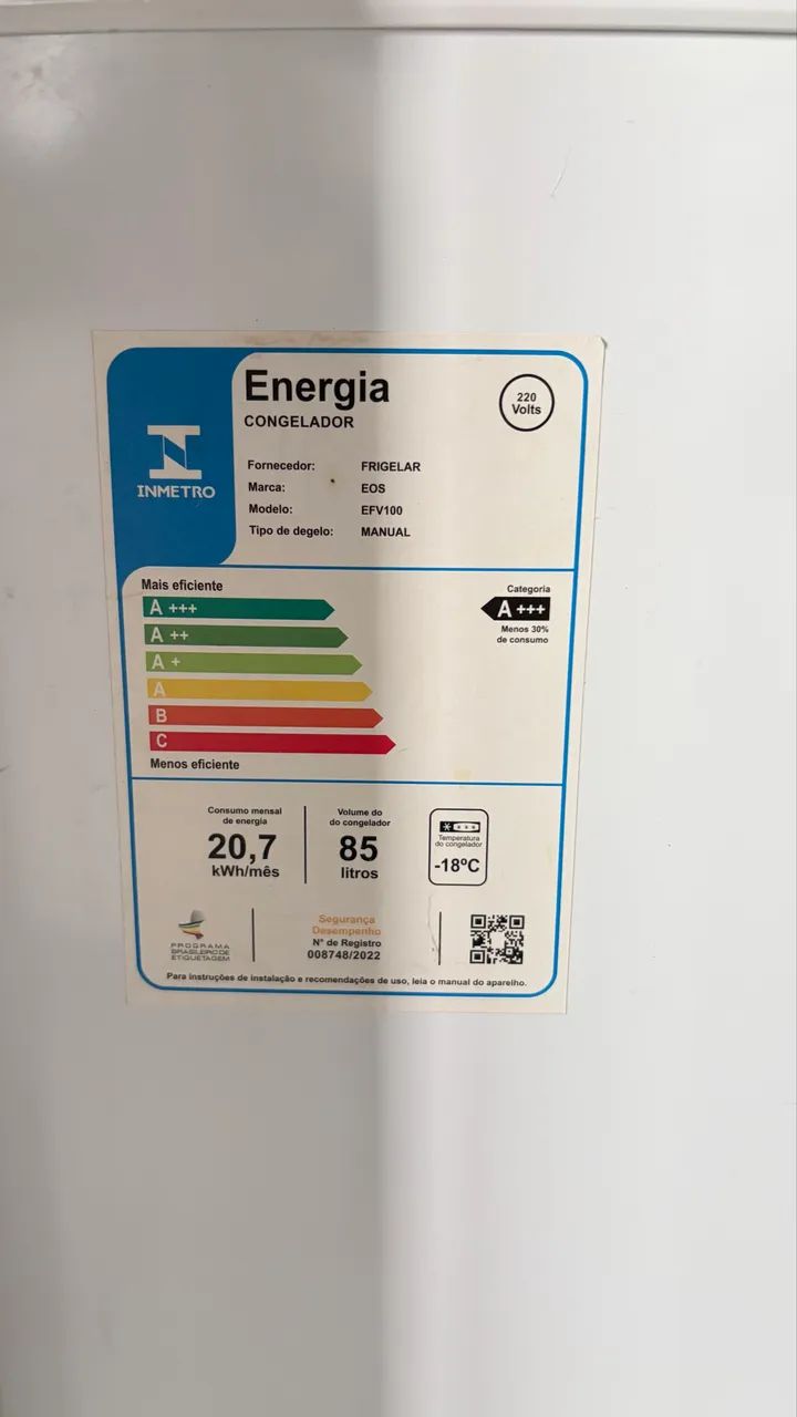 Freezer Vertical EOS 85 Litros EcoGelo EFV100 - Foto 4