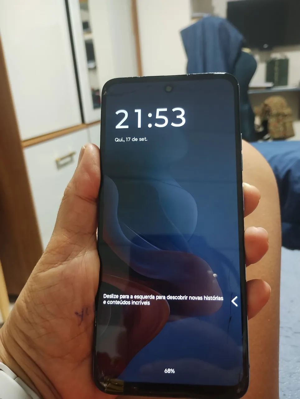 Motorola G34 com trincas na tela.  - Foto 3