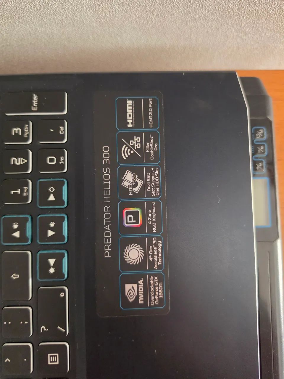 Notebook Gamer Predator Helios 300 I7 9gen 1660Ti 32RAM + Brindes - Foto 3