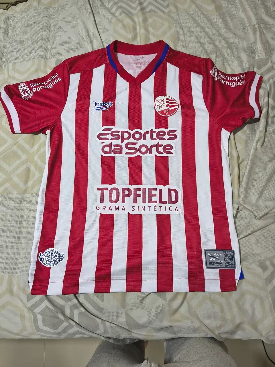 Camisa Náutico Reebok Home usada em jogo 