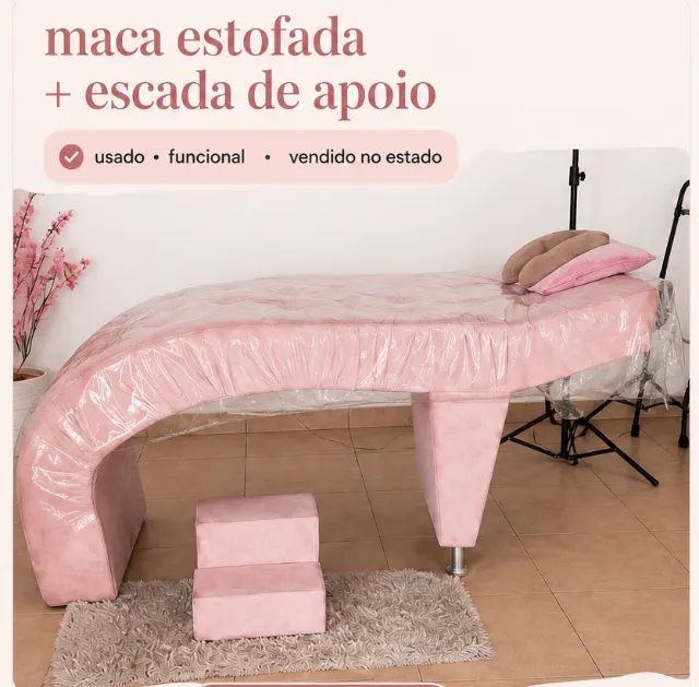 Maca usada Maca rosê para estética + escada de apoio + Capa  - Foto 5